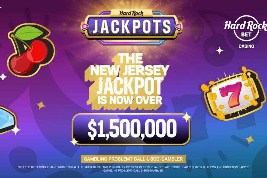 The New Jersey Jackpot is now over $1.5 million at Hard Rock Bet Online Casino