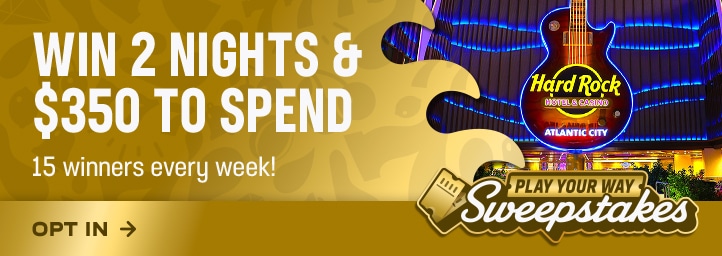 Win 2 nights and $350 to spend! 15 winners every week