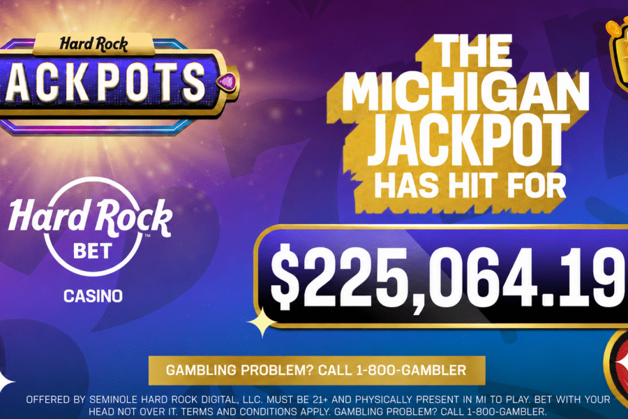 MI player wins 225k in Hard Rock Bet internal jackpot