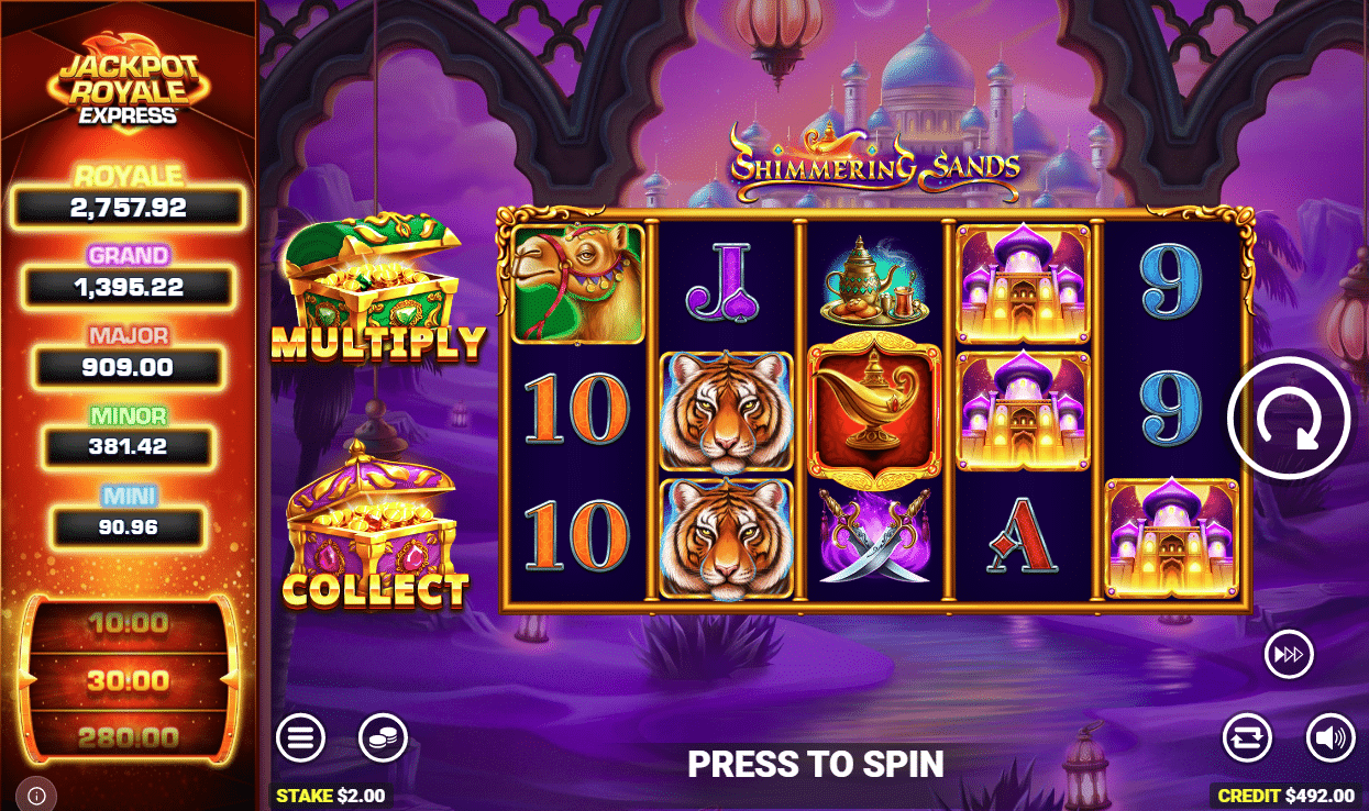 Shimmering Sands Jackpot Royale Express