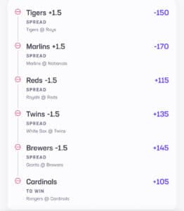 B Hen MLB Parlay June 1