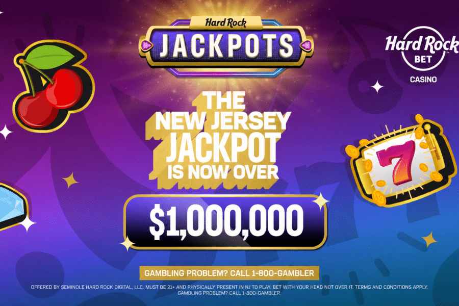 The New Jersey Jackpot is now over $1 million at Hard Rock Bet Online Casino